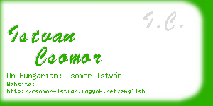 istvan csomor business card