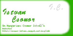 istvan csomor business card